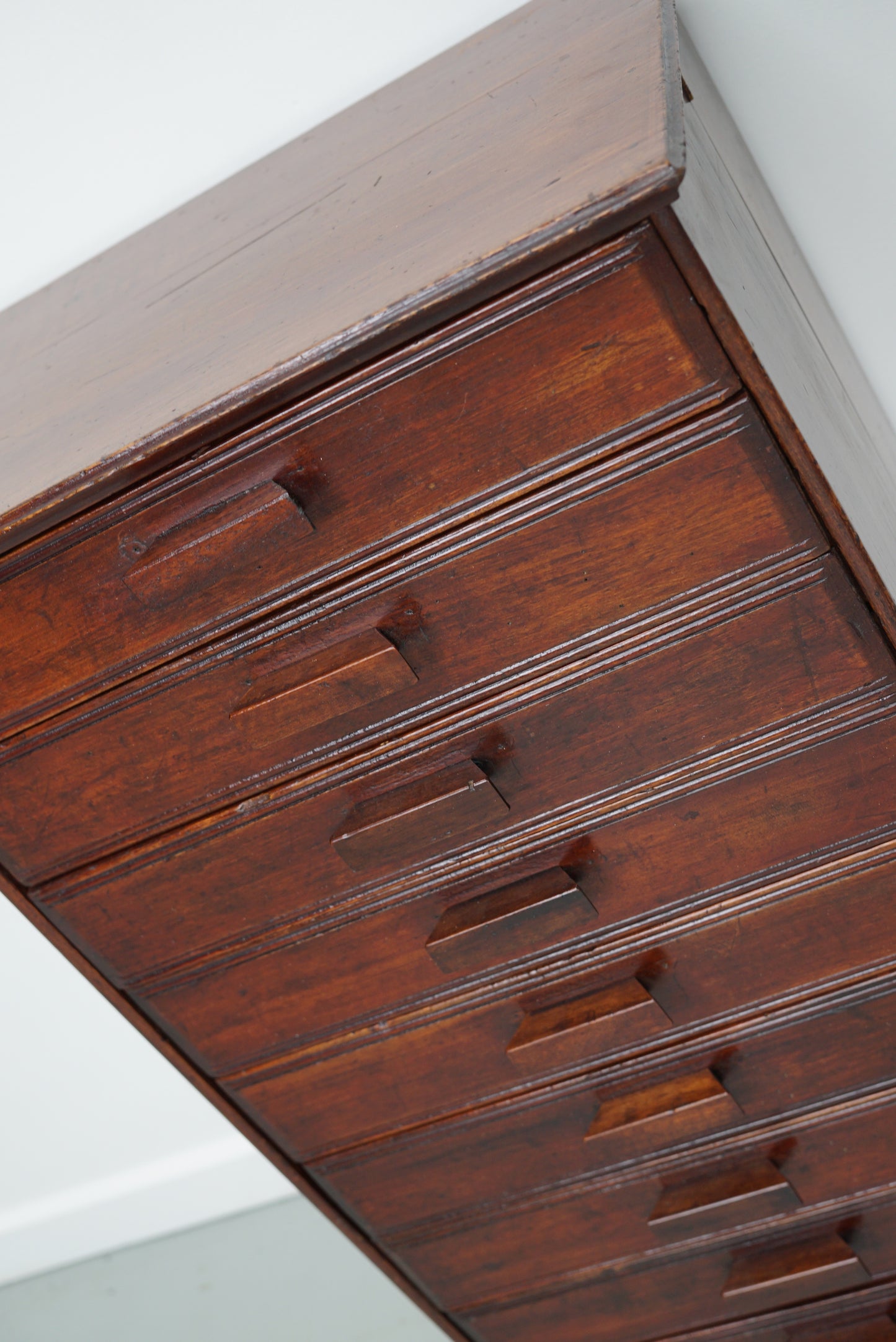 French Art Deco Mahogany Apothecary / Filing Cabinet, ca 1920