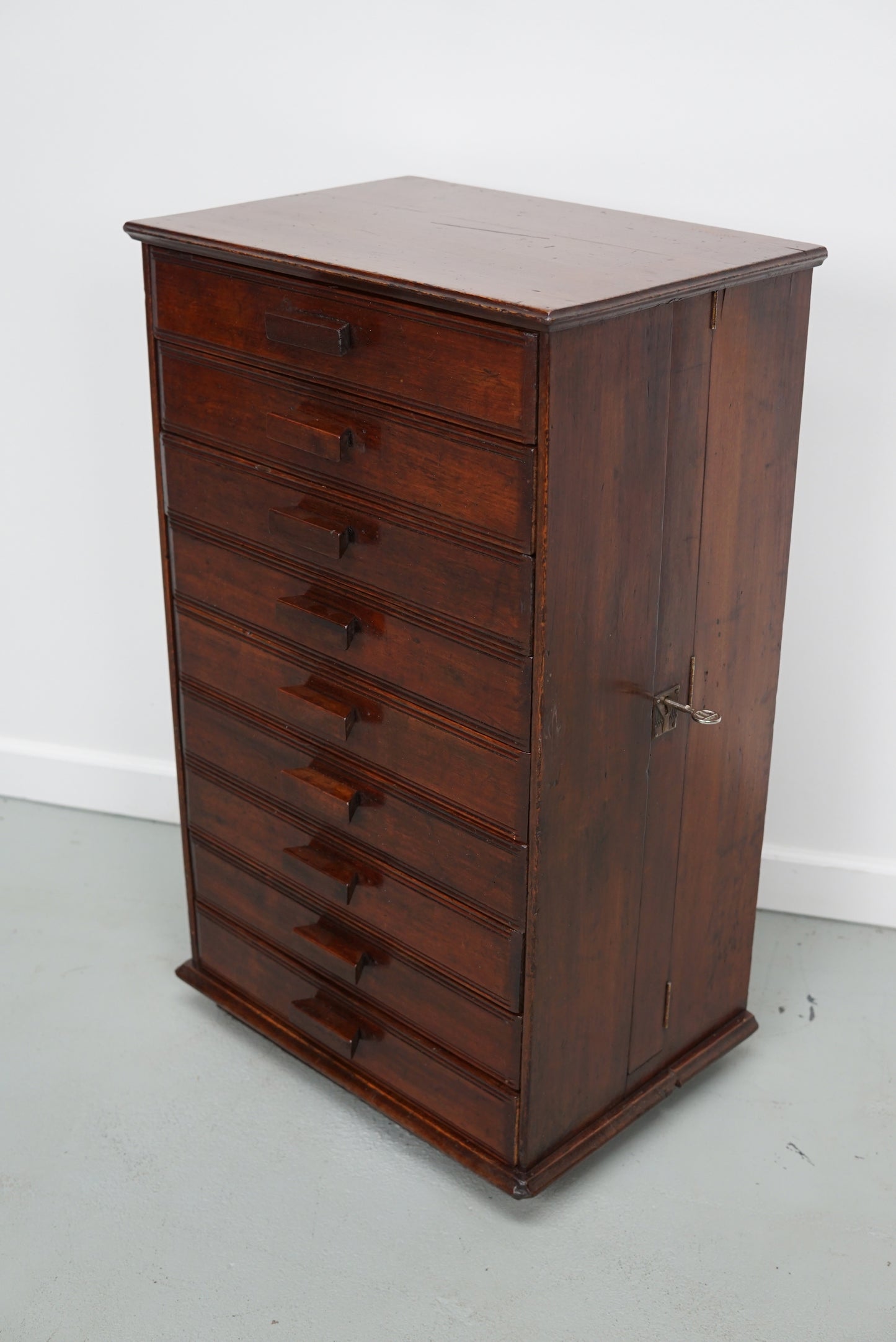 French Art Deco Mahogany Apothecary / Filing Cabinet, ca 1920