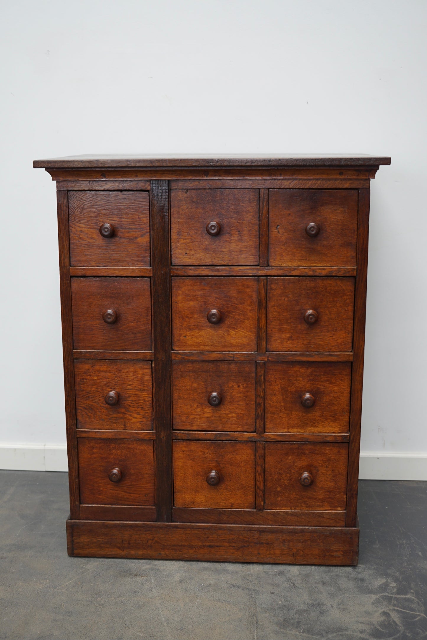 English Oak Apothecary Cabinet Cabinet, Early 20th Century