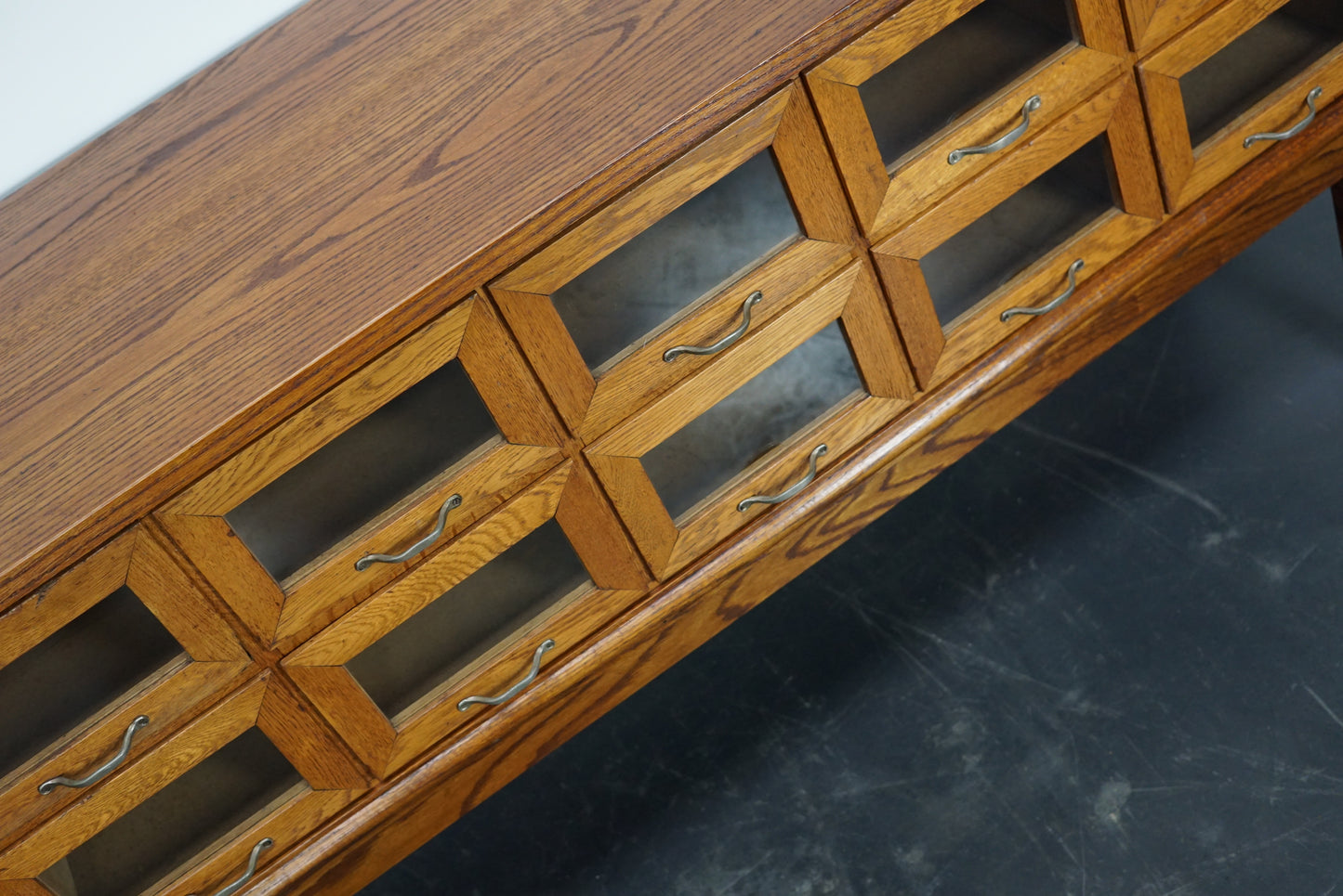 Dutch Oak Haberdashery Shop Cabinet / Sideboard, 1950s
