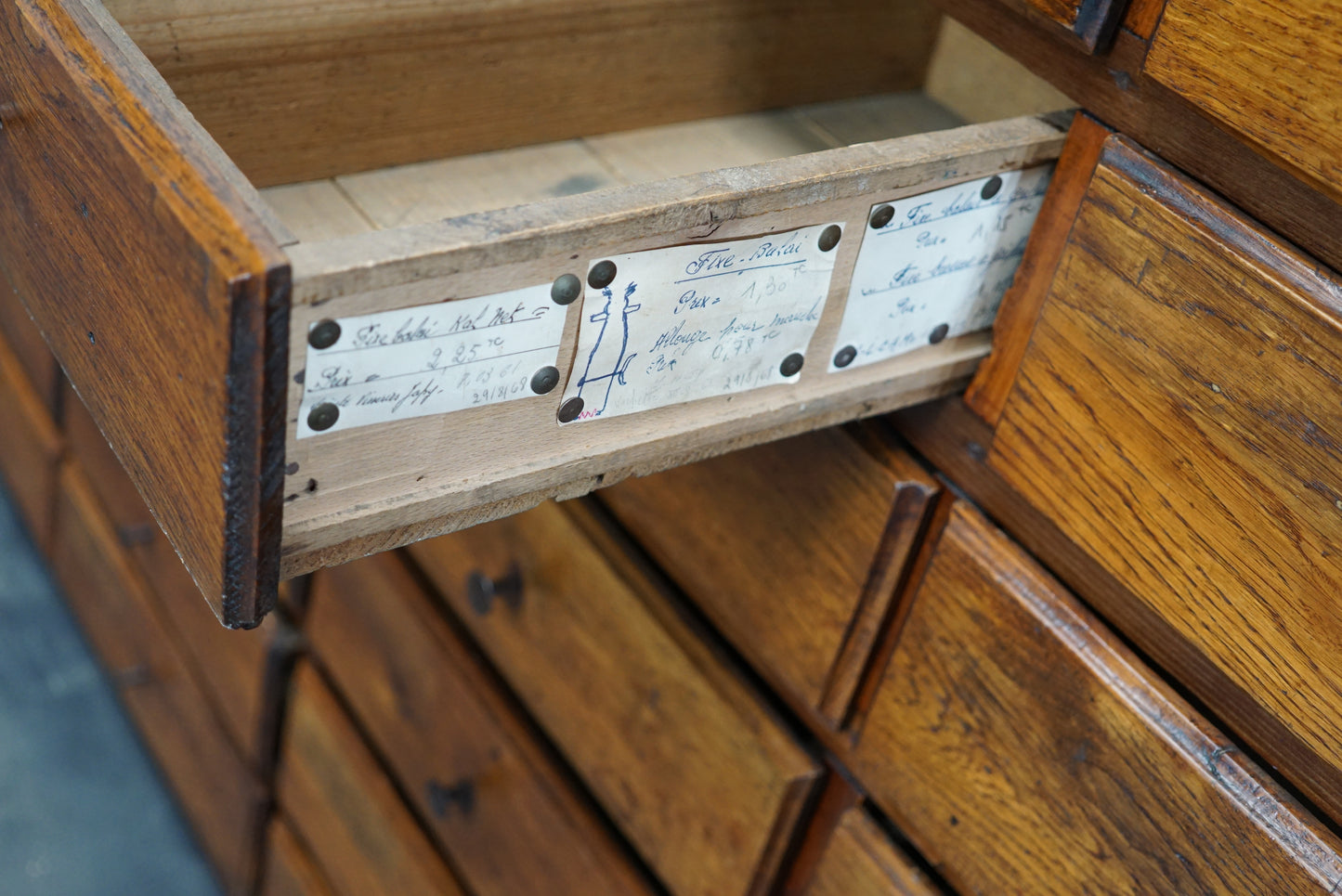 Very Large Antique French Oak Apothecary Cabinet, Early 20th Century