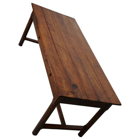 Antique Cherry French Farmhouse Dining Table, 19th Century