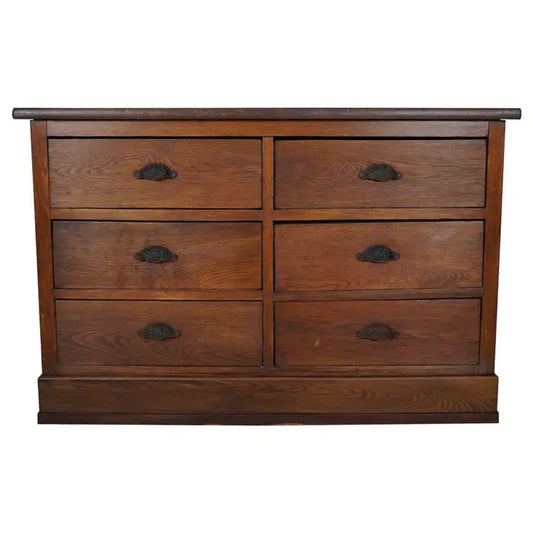 Antique French Oak Apothecary / Filing Cabinet, Early 20th Century