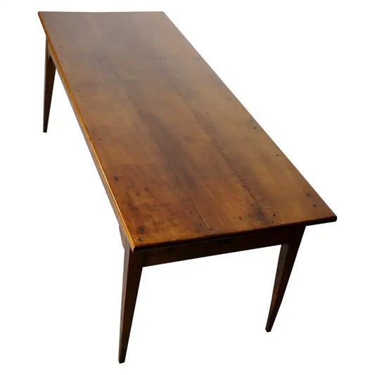 Antique Oak 19th Century French Rustic Farmhouse Dining Table