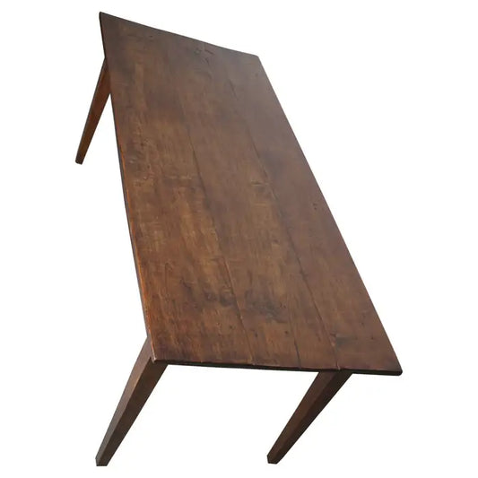 French Oak & Fruitwood Farmhouse Dining Table, Early 20th Century