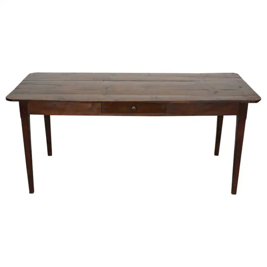 Antique Fruitwood 19th Century French Rustic Farmhouse Dining Table