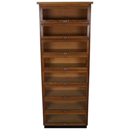 Vintage Dutch Oak Haberdashery Shop Cabinet / Vitrine, 1950s
