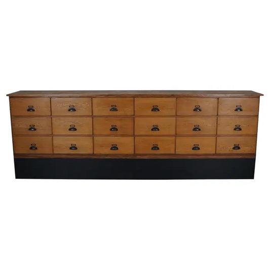 Large Vintage Dutch Oak Shop Cabinet / Sideboard, 1950s