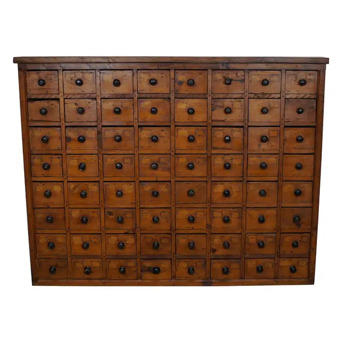 Dutch Industrial Pine Apothecary / Workshop Cabinet, circa 1930s