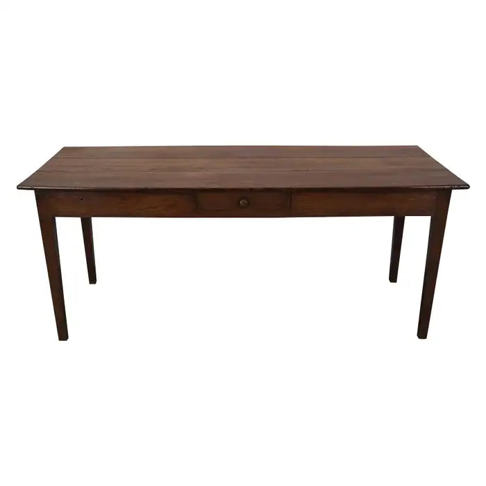 Antique Fruitwood 19th Century French Rustic Farmhouse Dining Table