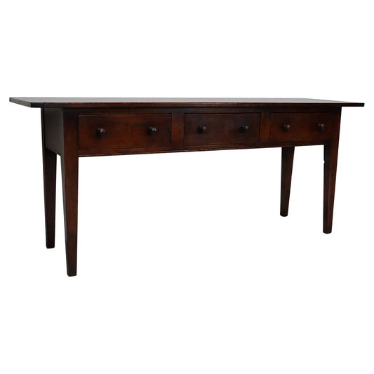 Vintage English Rustic Farmhouse Cherry Side Table, 1950s