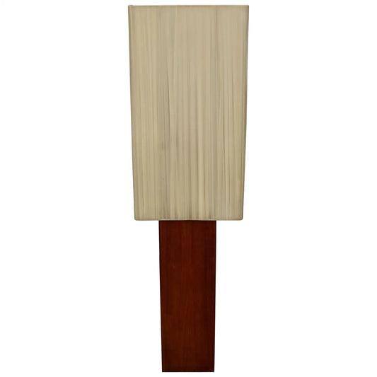 Large Vintage Teak Floorlamp with Square Beige Shade, 1960/70s