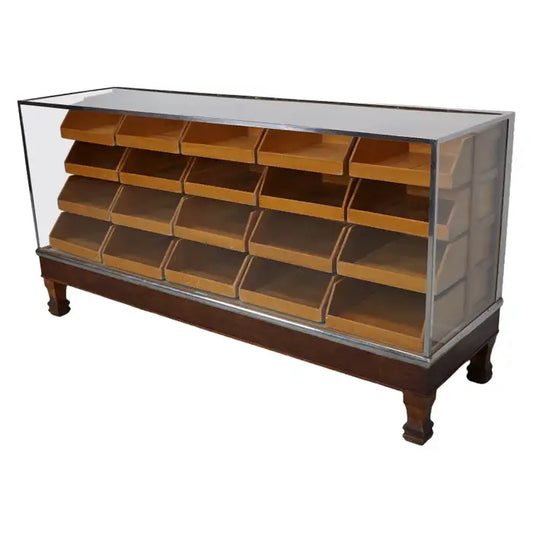 Vintage British Maple & Oak Haberdashery Cabinet or Shop Counter, 1930s