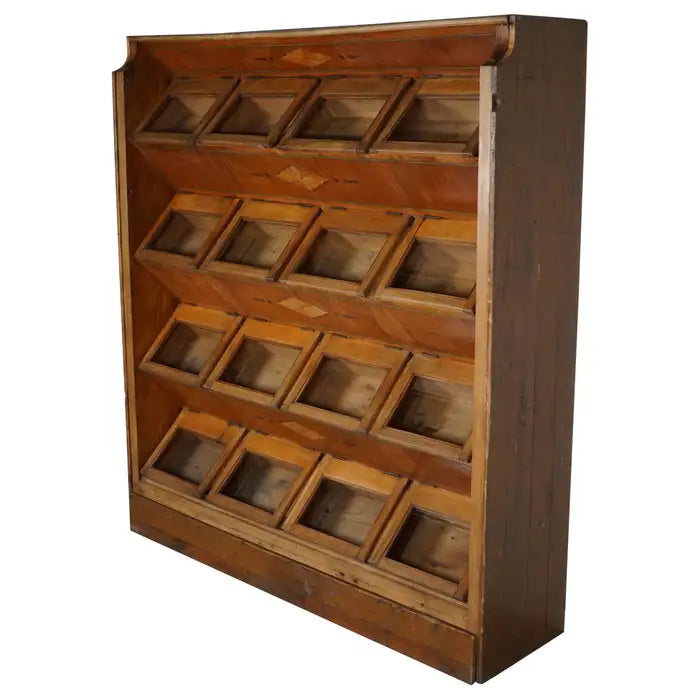 Antique Large Dutch Beech Haberdashery Shop Cabinet, 1920/30s