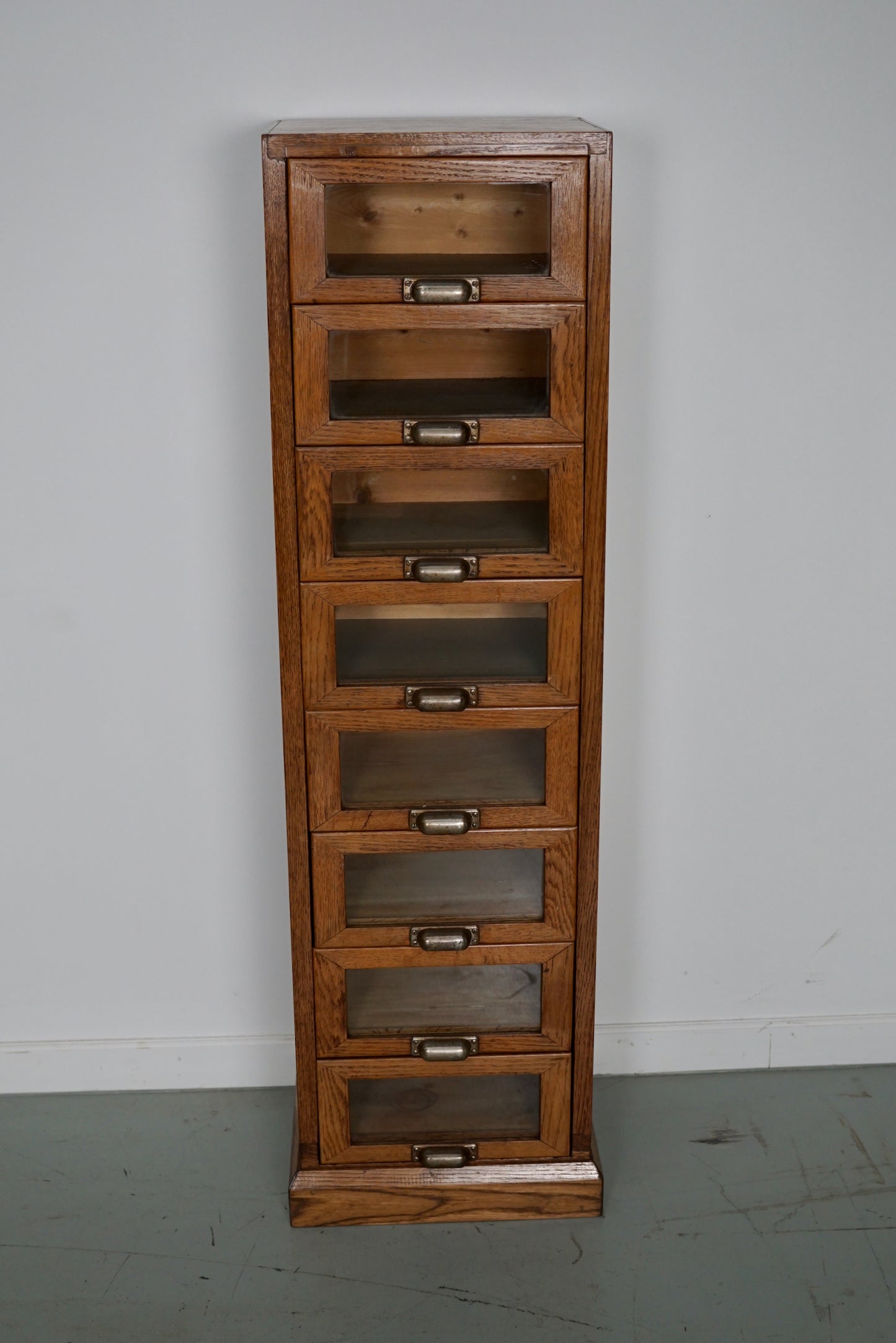 Vintage Dutch Oak Haberdashery Shop Cabinet, 1950s