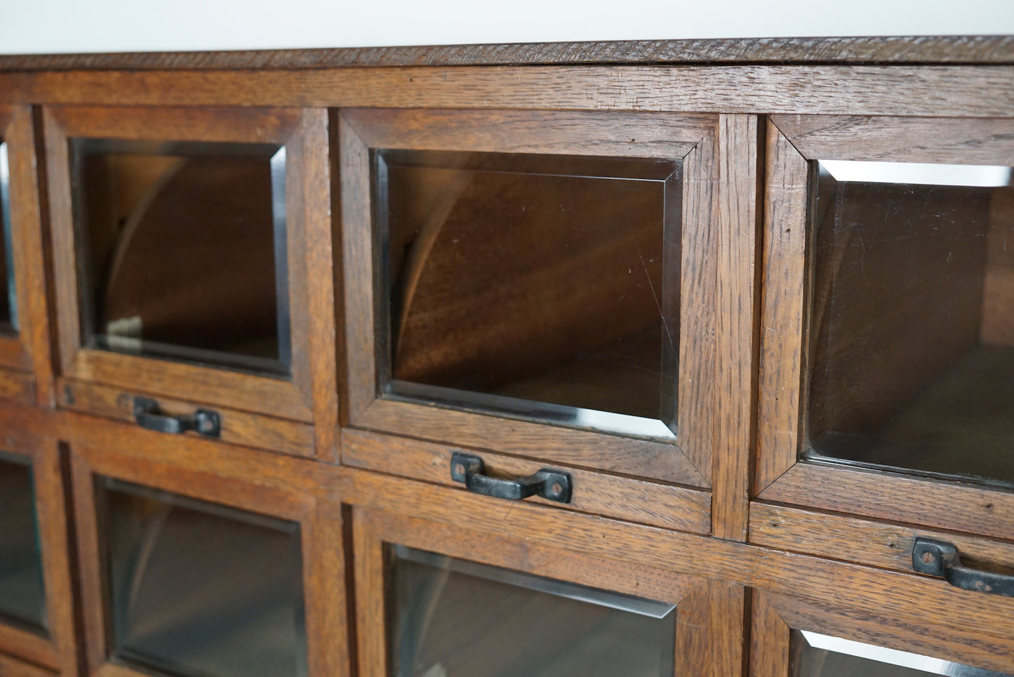 Antique German Oak Haberdashery Shop Cabinet, 1920/30s