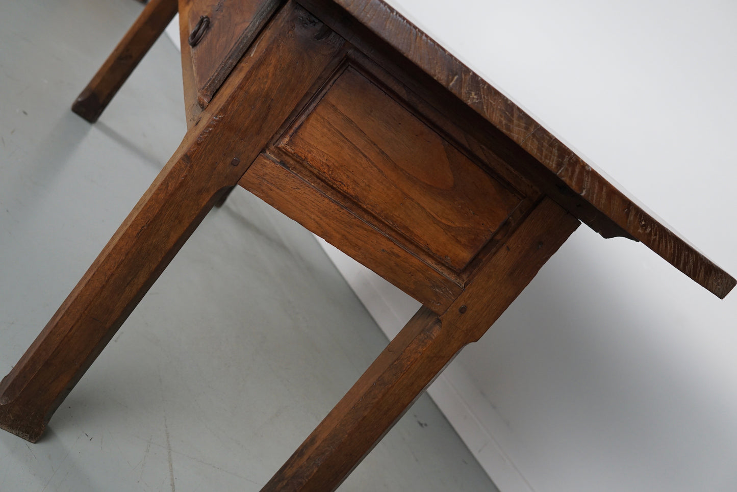 Antique Spanish Rustic Farmhouse Chestnut Side Table / Console, 18th Century