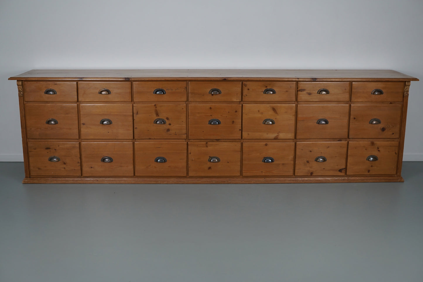 Large German Pine Apothecary / Shop Cabinet, 1930s