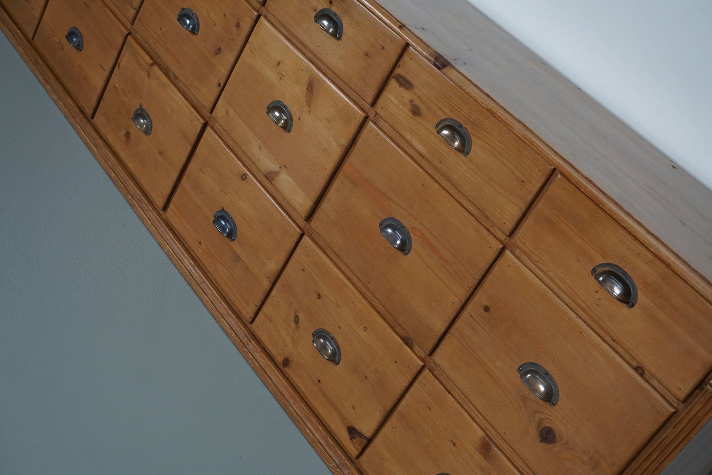 Large German Pine Apothecary / Shop Cabinet, 1930s