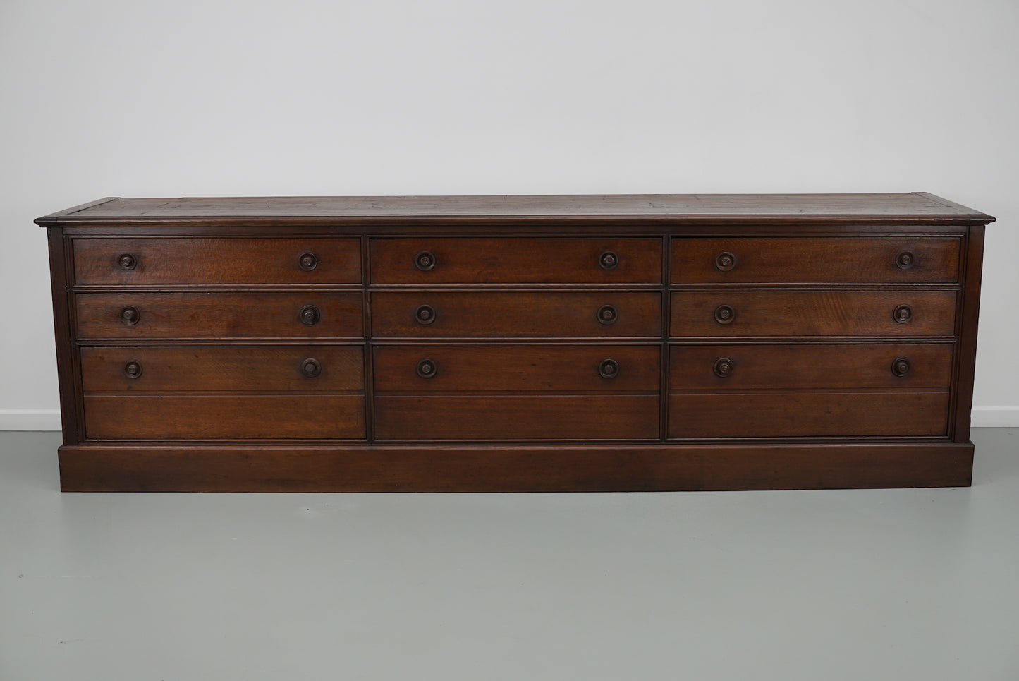 Antique Large French Oak Apothecary / Museum Cabinet, ca 1900