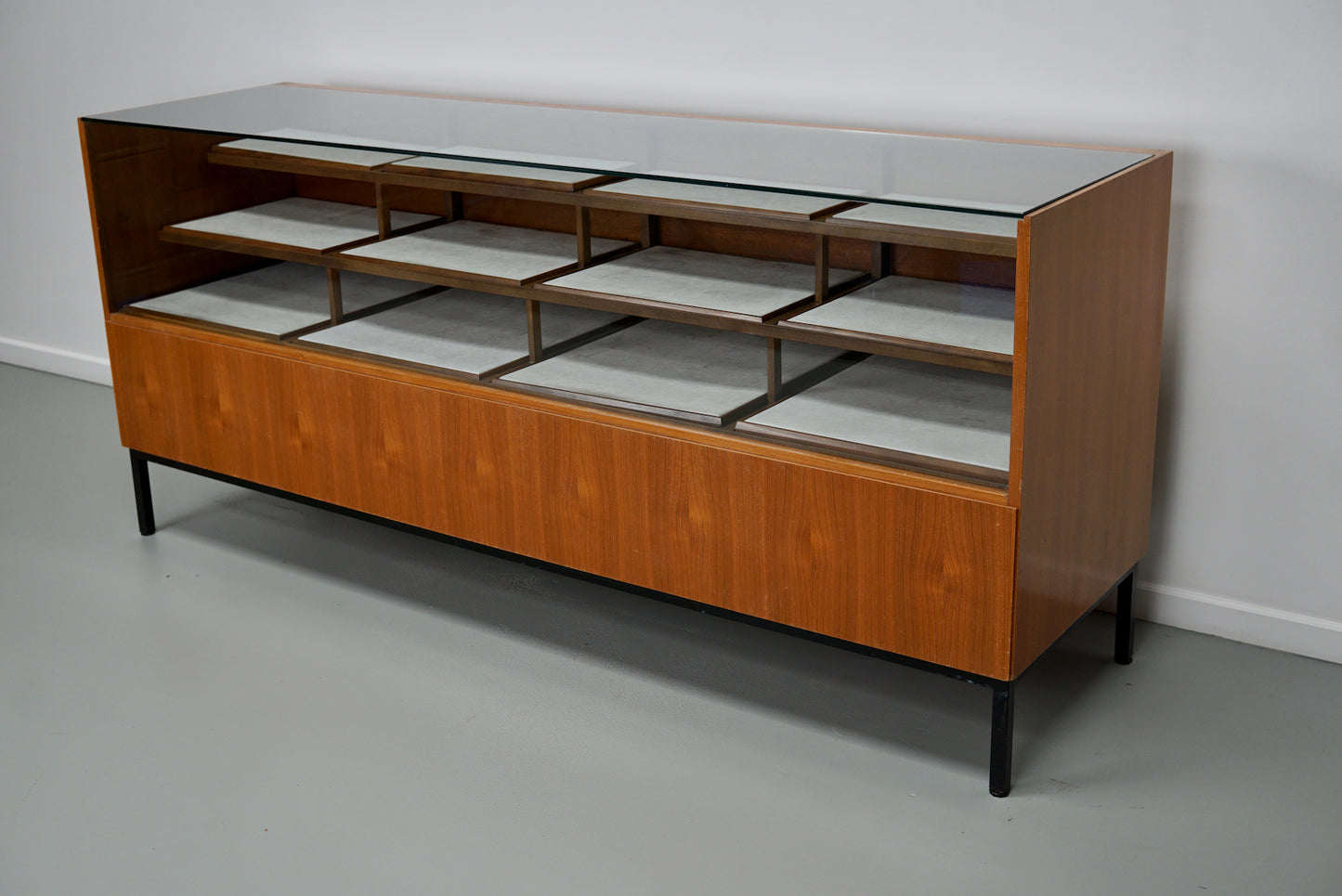 German Beech Haberdashery Shop Cabinet / Jewelry Shop Counter, 1960/1970s