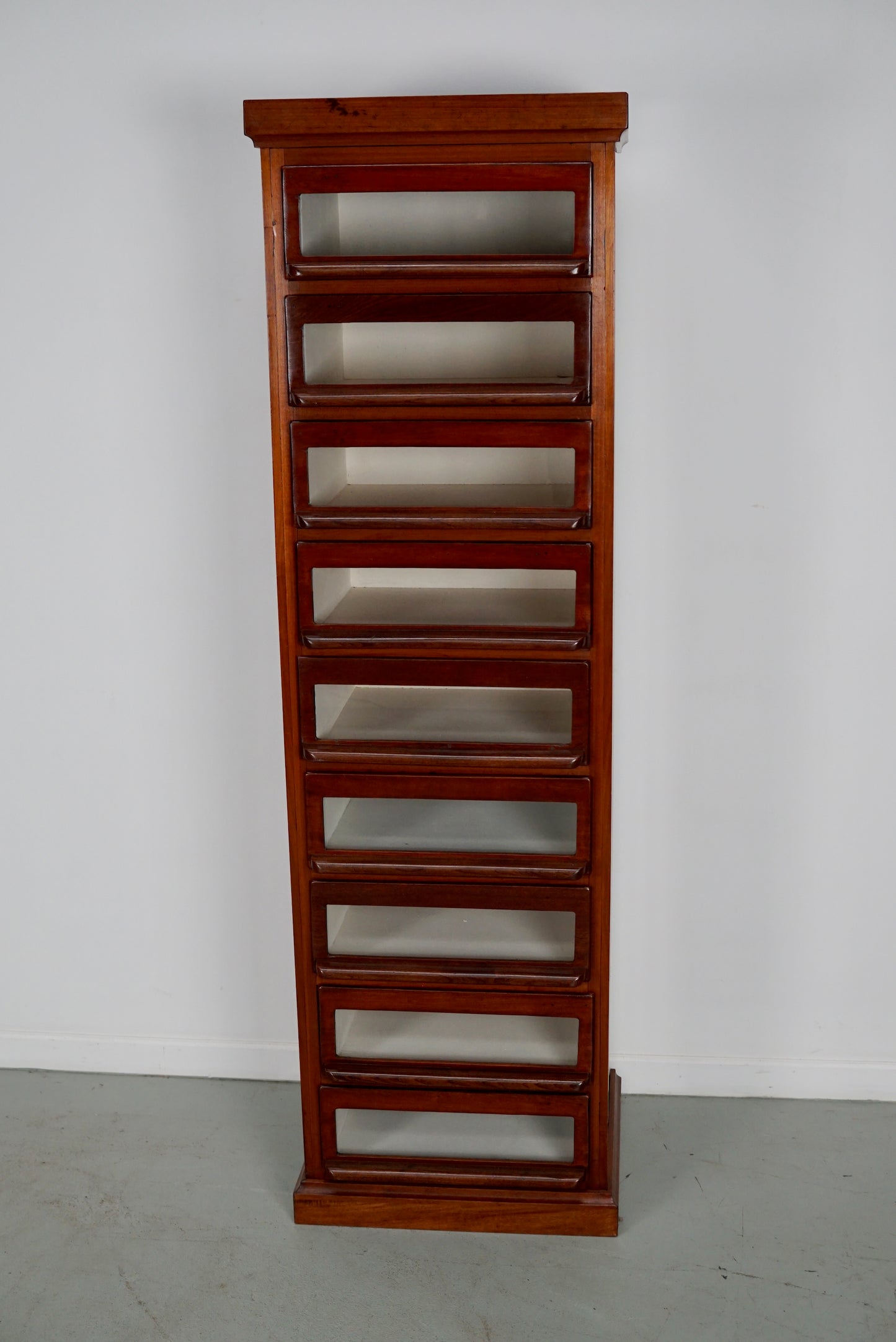 Vintage Dutch Hardwood Haberdashery Shop Cabinet, 1930s