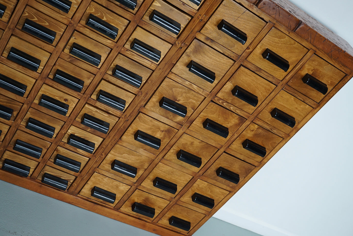 Dutch Beech / Pine Industrial Apothecary / Workshop Cabinet, circa 1950s