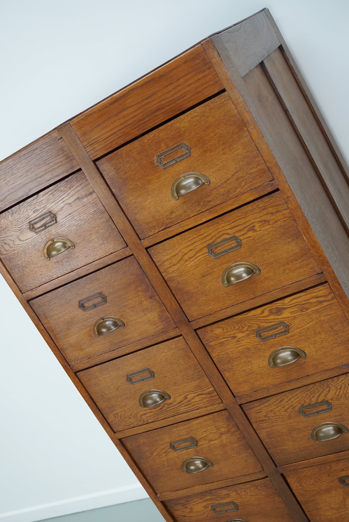 Vintage Dutch Oak Apothecary / Filing Cabinet, 1930s