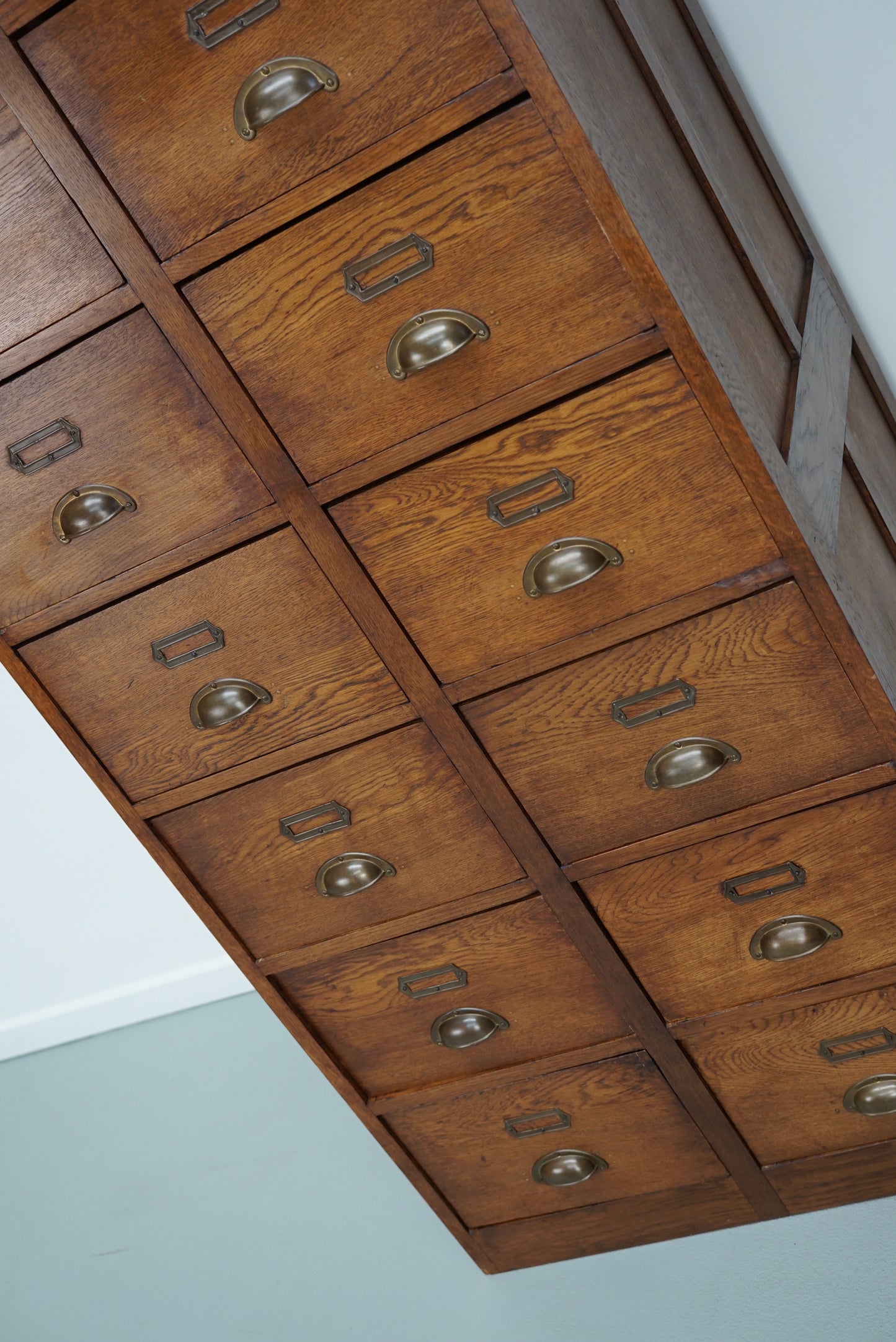 Vintage Dutch Oak Apothecary / Filing Cabinet, 1930s