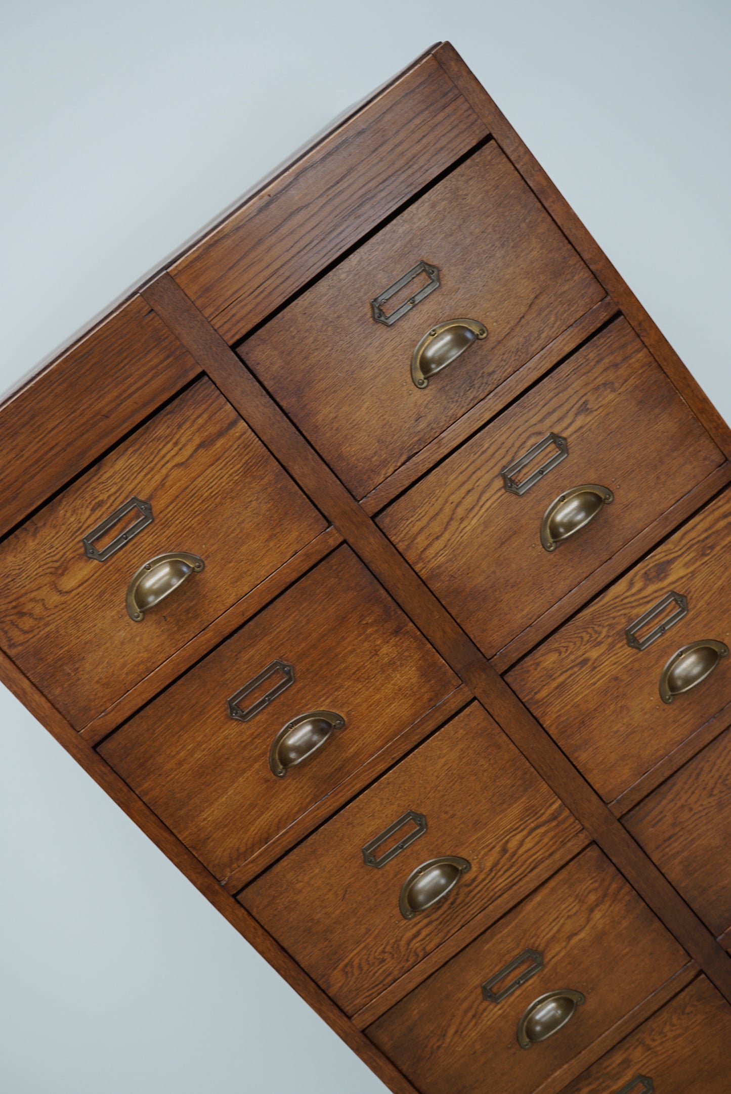 Vintage Dutch Oak Apothecary / Filing Cabinet, 1930s