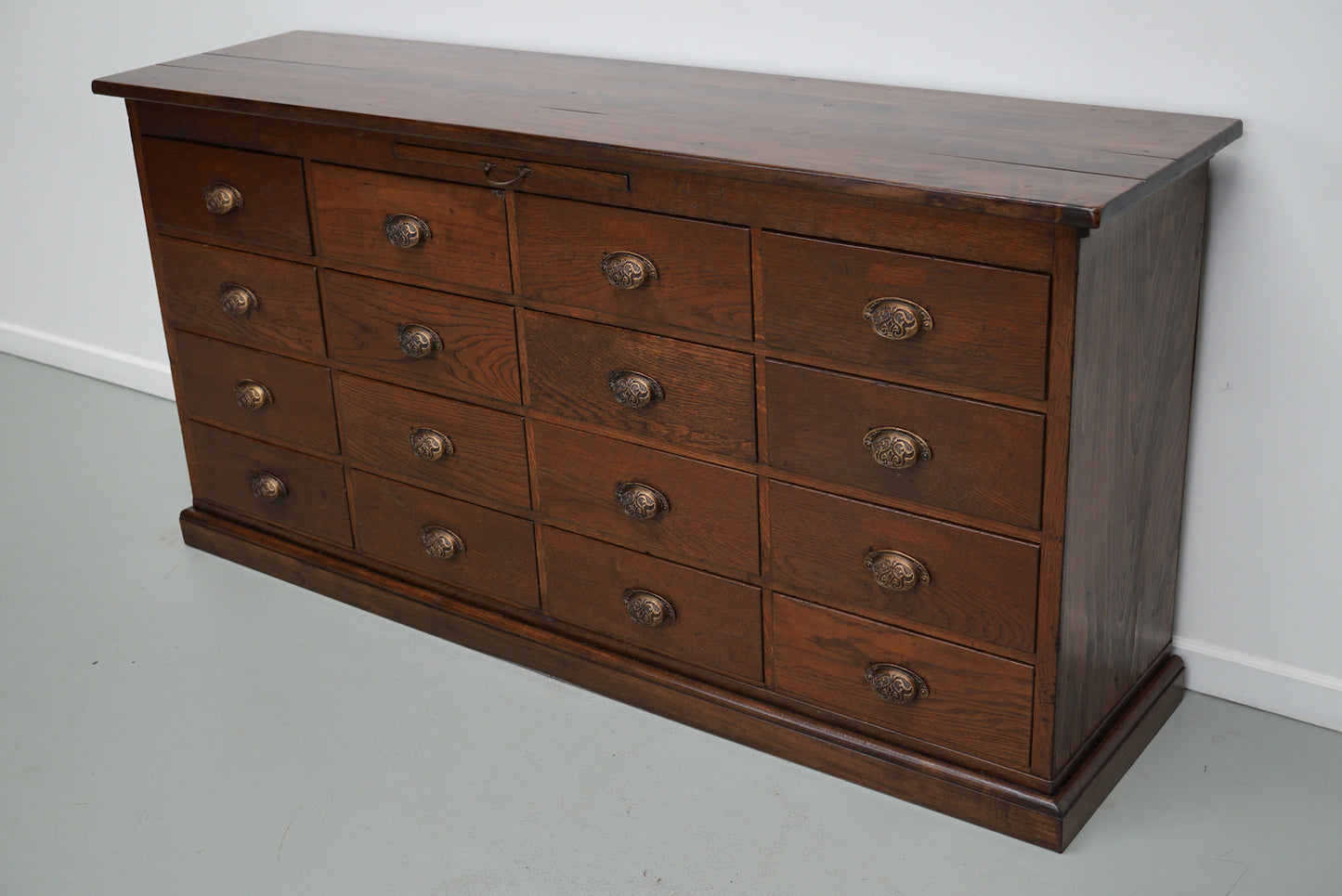Vintage Dutch Oak Apothecary / Shop Cabinet, 1940s