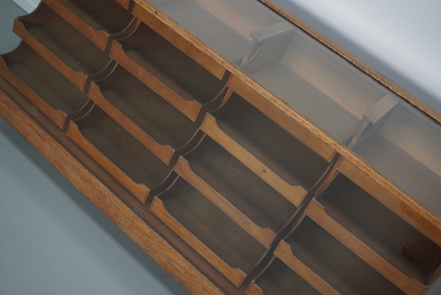 Antique British Maple & Oak Haberdashery Cabinet or Shop Counter, 1920/30s