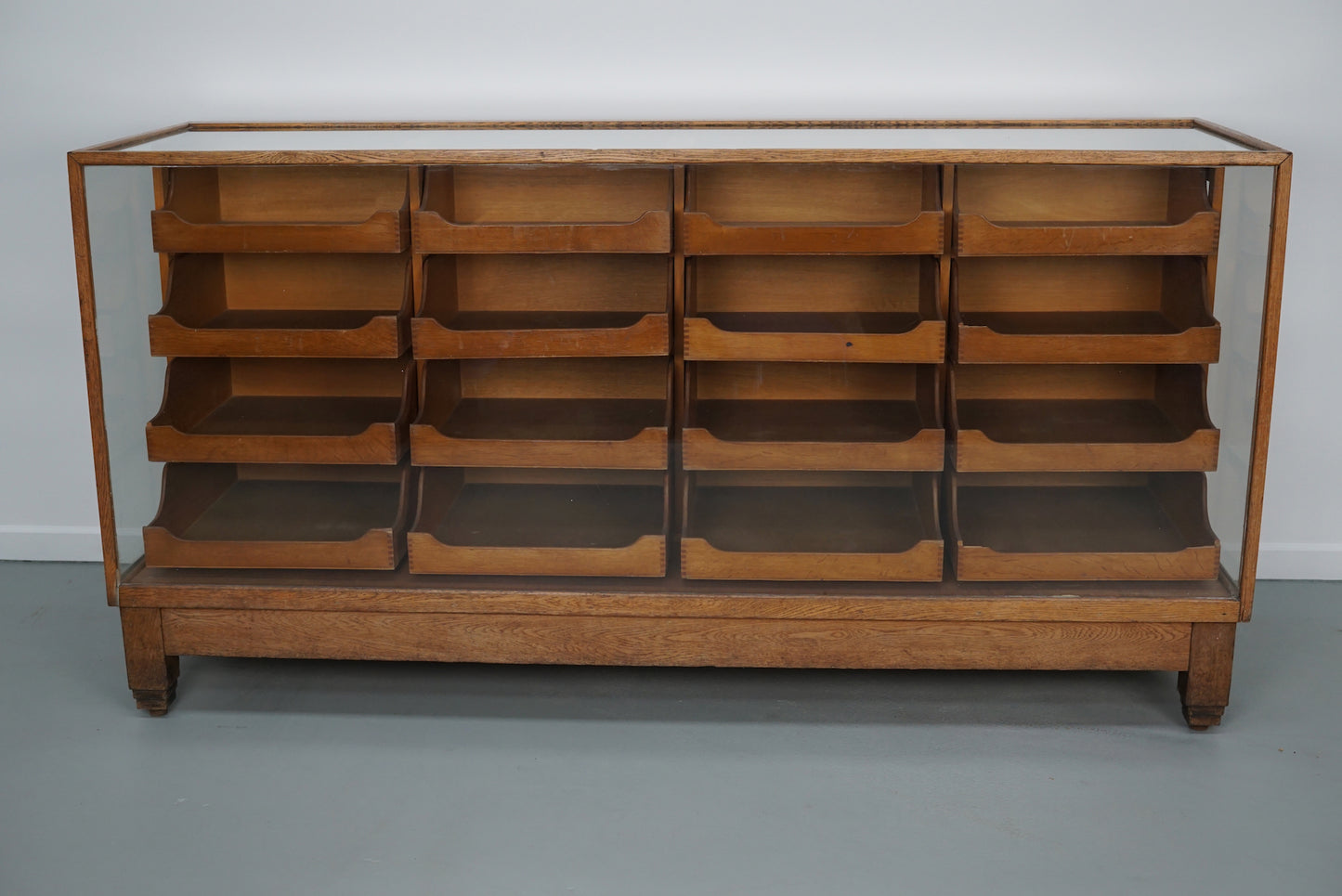Antique British Maple & Oak Haberdashery Cabinet or Shop Counter, 1920/30s