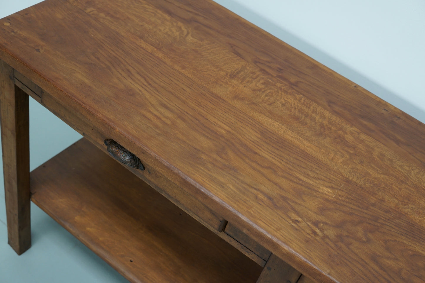 Vintage French Oak and Beech Jewelers / Watchmakers Workbench, 1930s