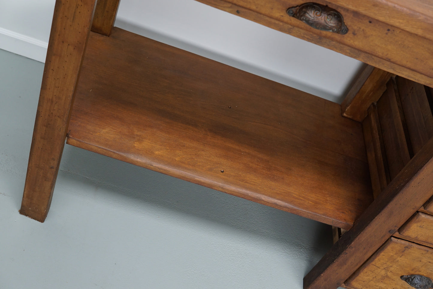 Vintage French Oak and Beech Jewelers / Watchmakers Workbench, 1930s