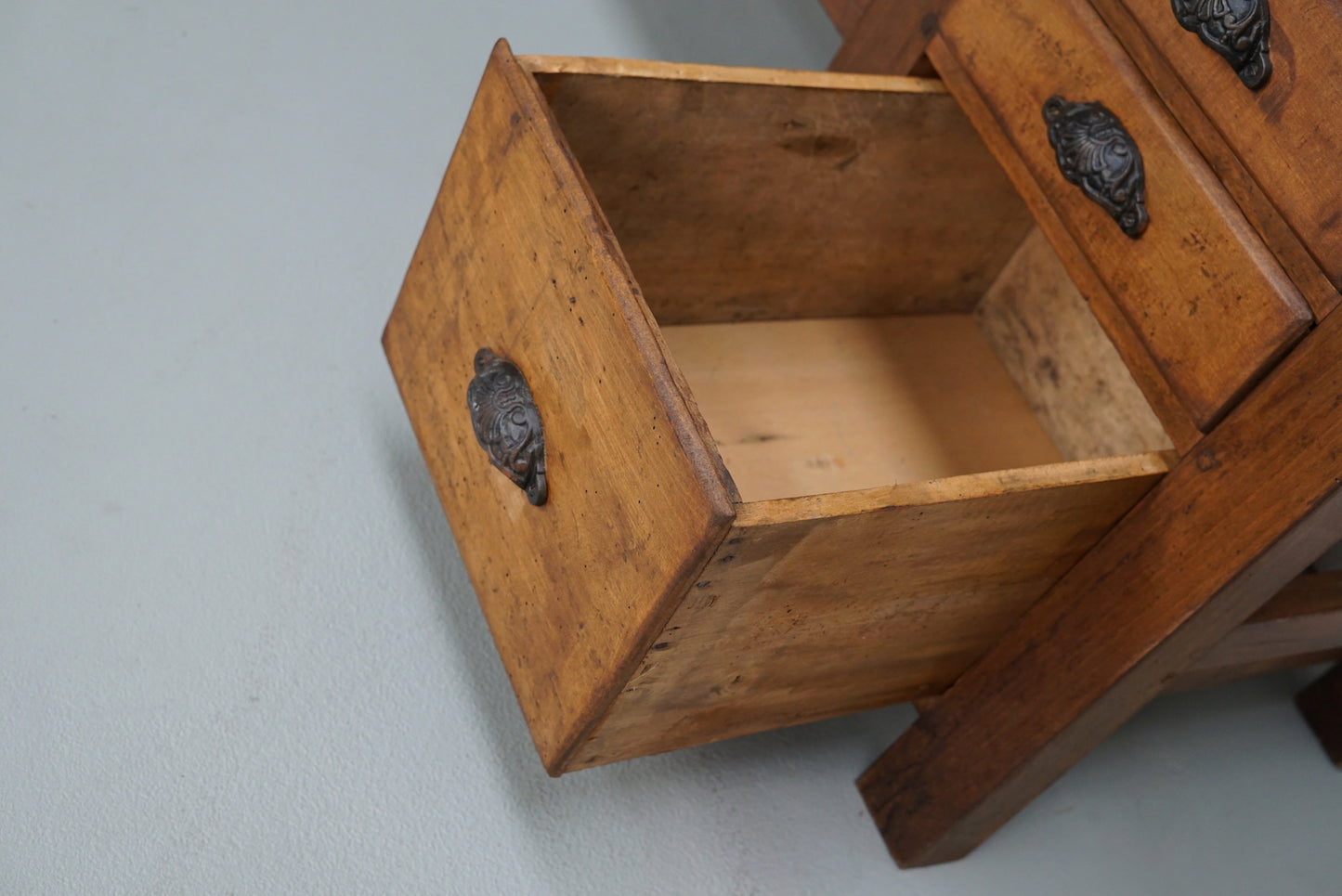 Vintage French Oak and Beech Jewelers / Watchmakers Workbench, 1930s