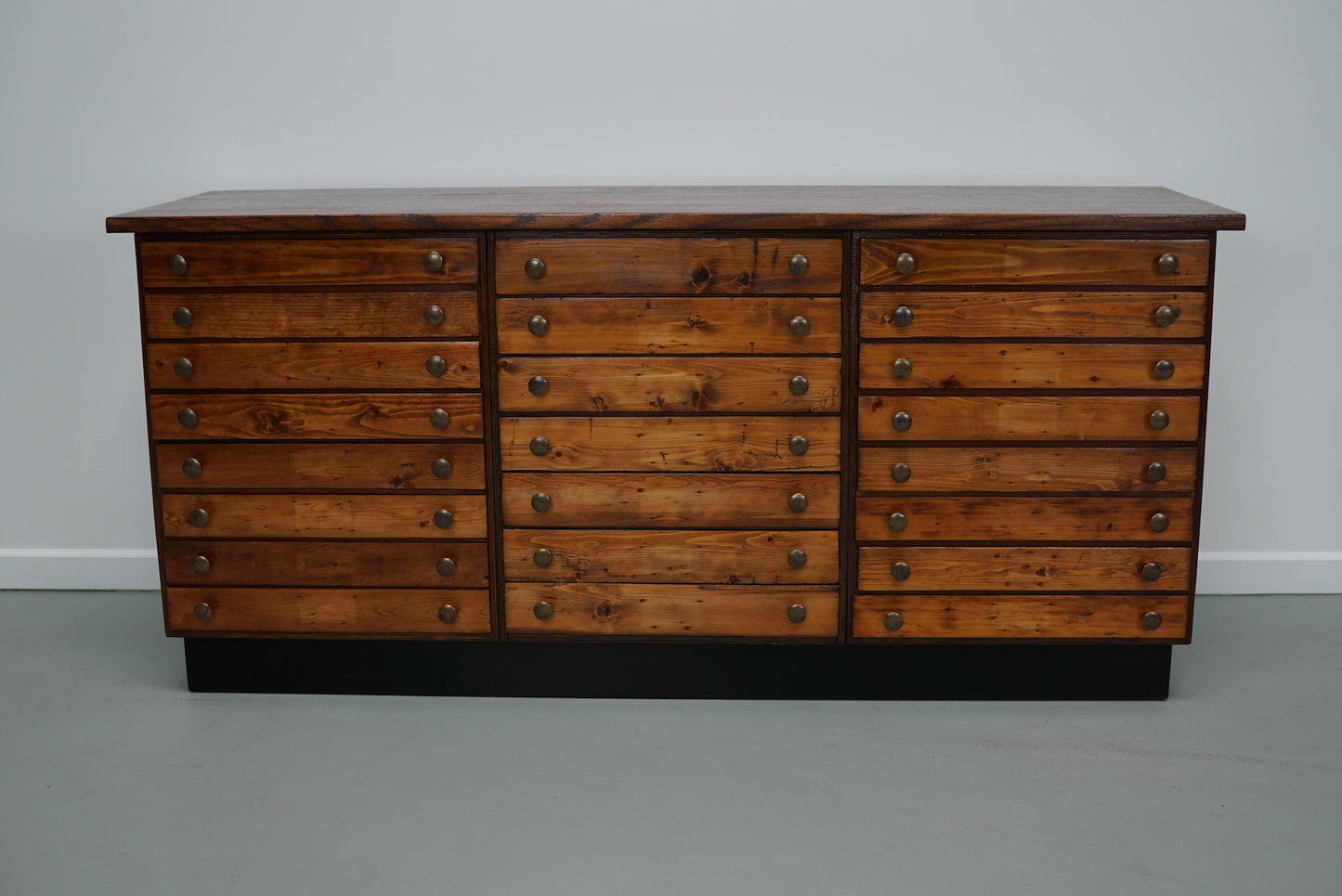 Vintage German Pine & Oak Apothecary Cabinet, 1950s