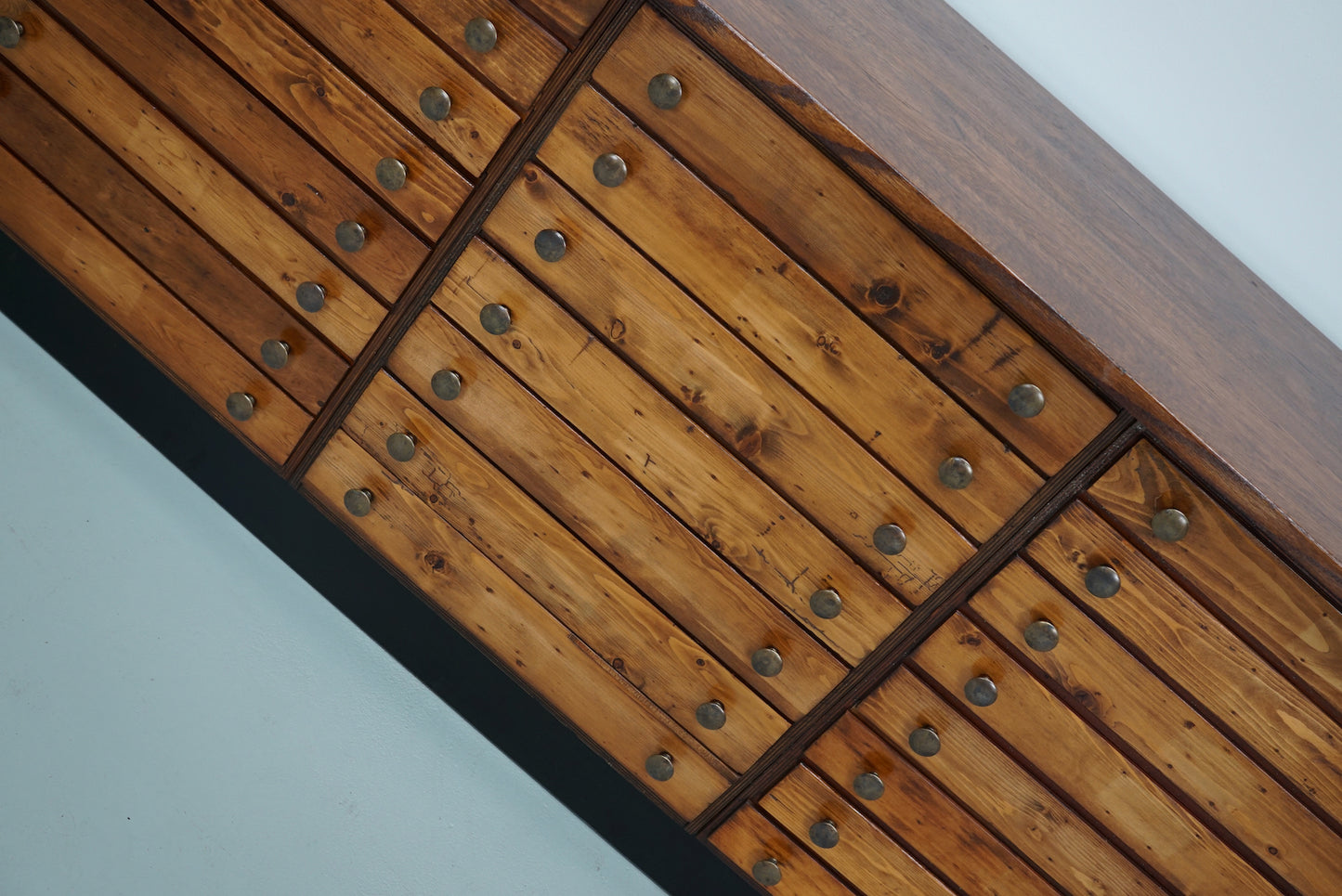 Vintage German Pine & Oak Apothecary Cabinet, 1950s