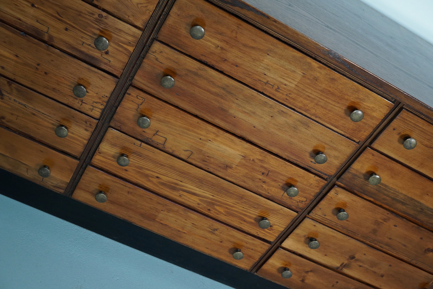 Vintage German Pine & Oak Apothecary Cabinet, 1950s