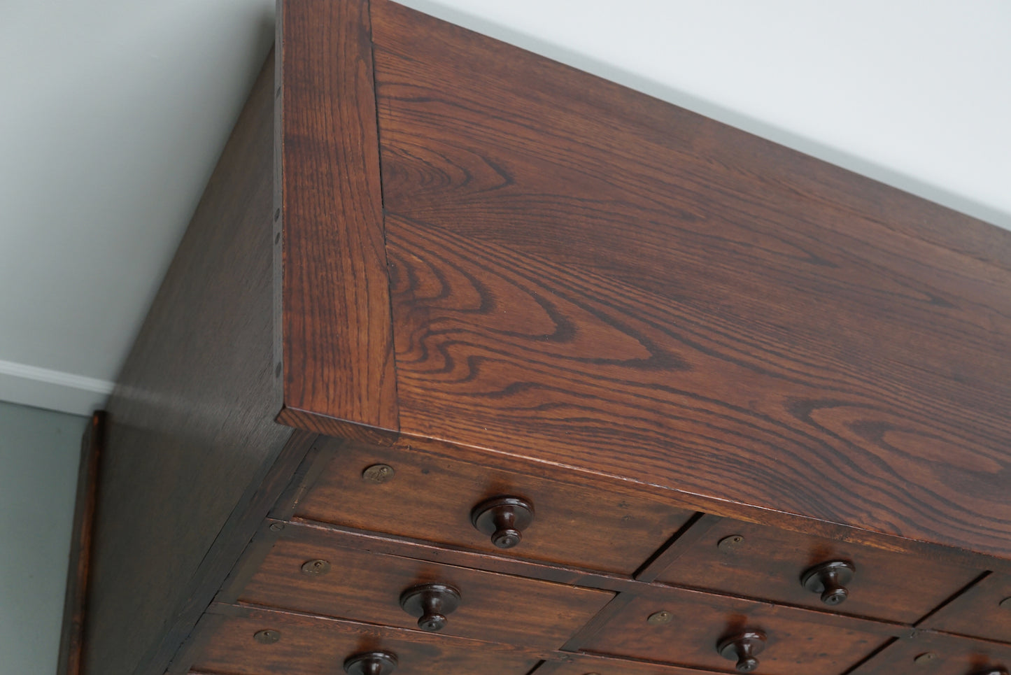 Very Large Antique Hardwood Apothecary Cabinet / Bank of Drawers, ca 1900
