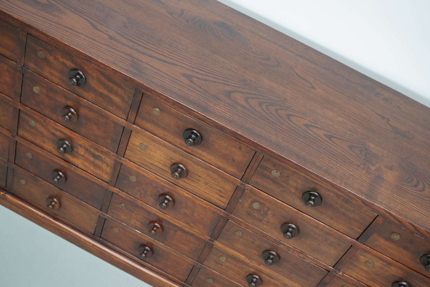 Very Large Antique Hardwood Apothecary Cabinet / Bank of Drawers, ca 1900