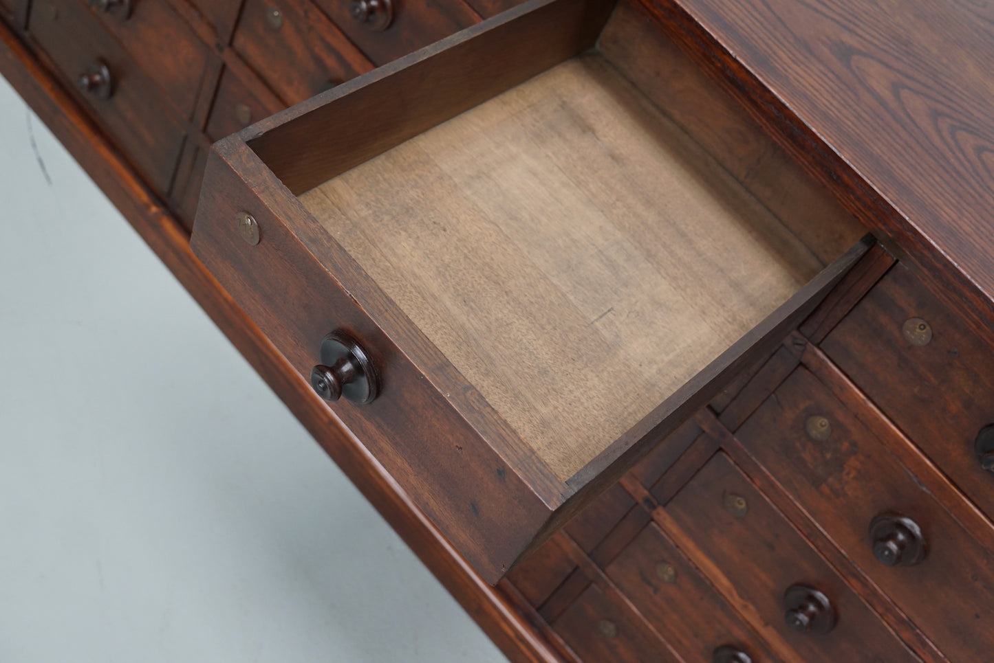Very Large Antique Hardwood Apothecary Cabinet / Bank of Drawers, ca 1900