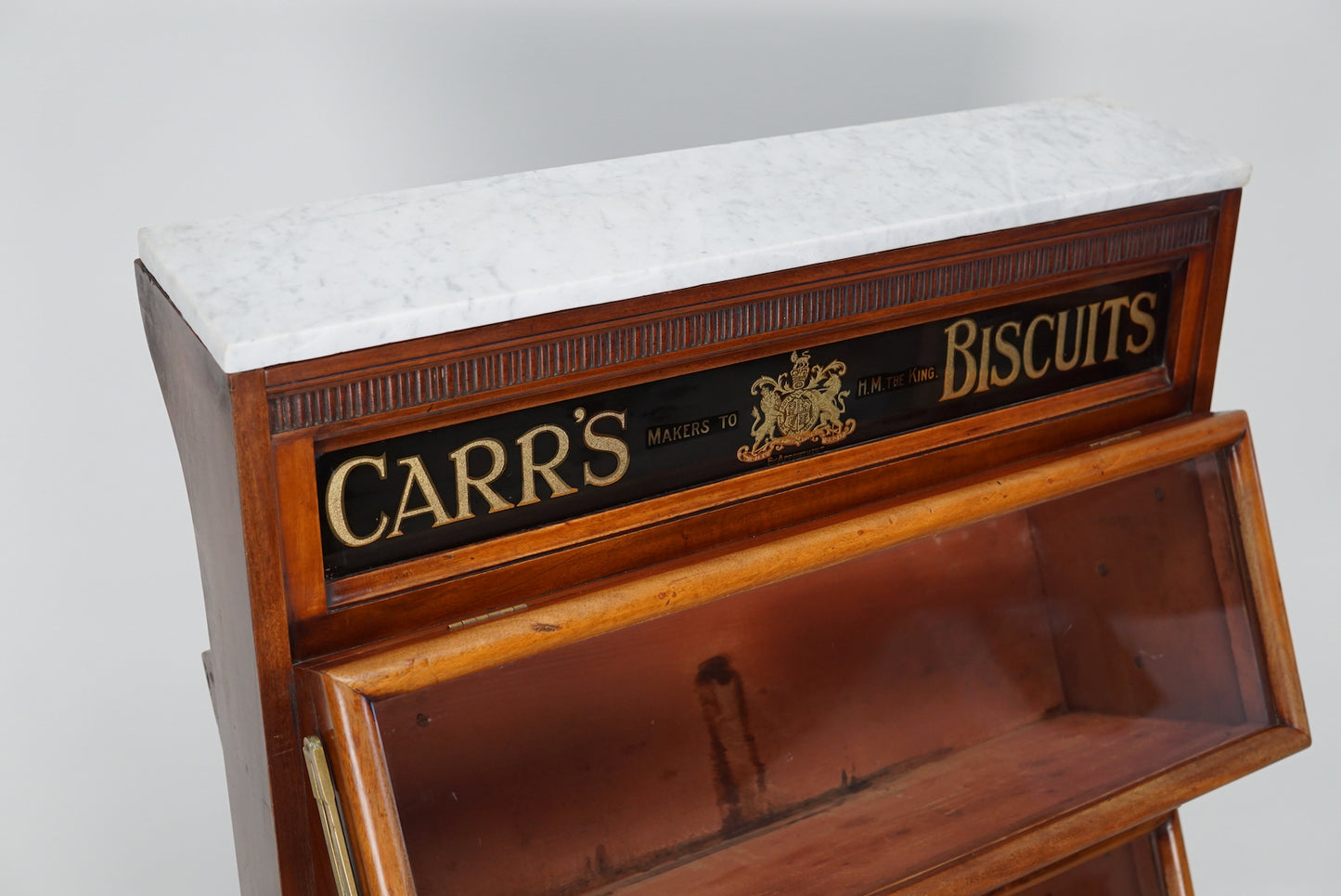 Victorian 19th Century Hardwood Carr's Biscuits Vitrine / Shop Cabinet