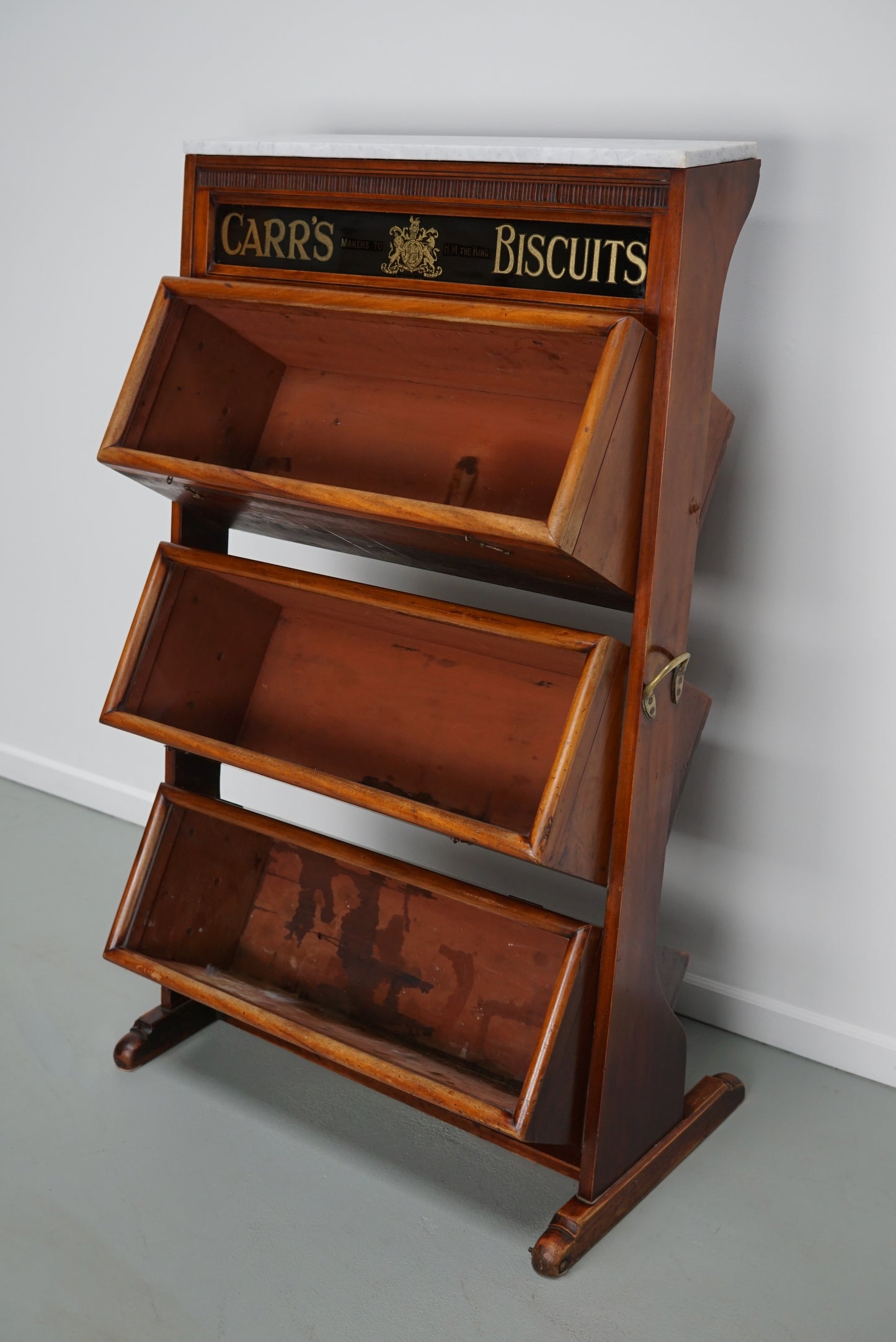 Victorian 19th Century Hardwood Carr's Biscuits Vitrine / Shop Cabinet