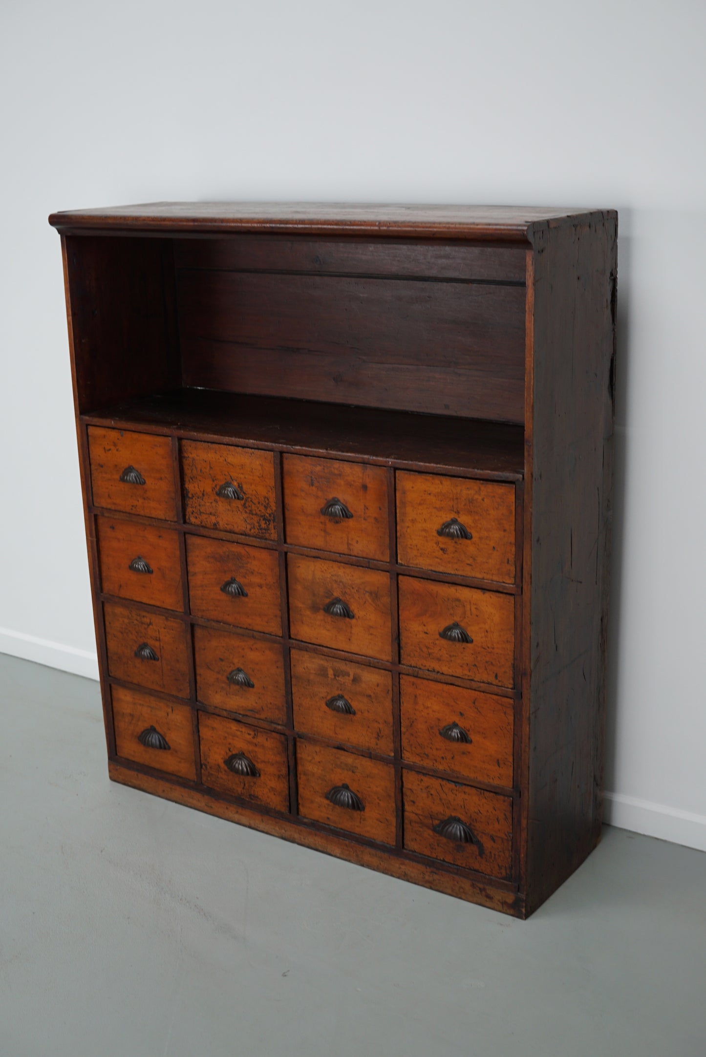 Antique Victorian Hardwood & Pine Apothecary Cabinet