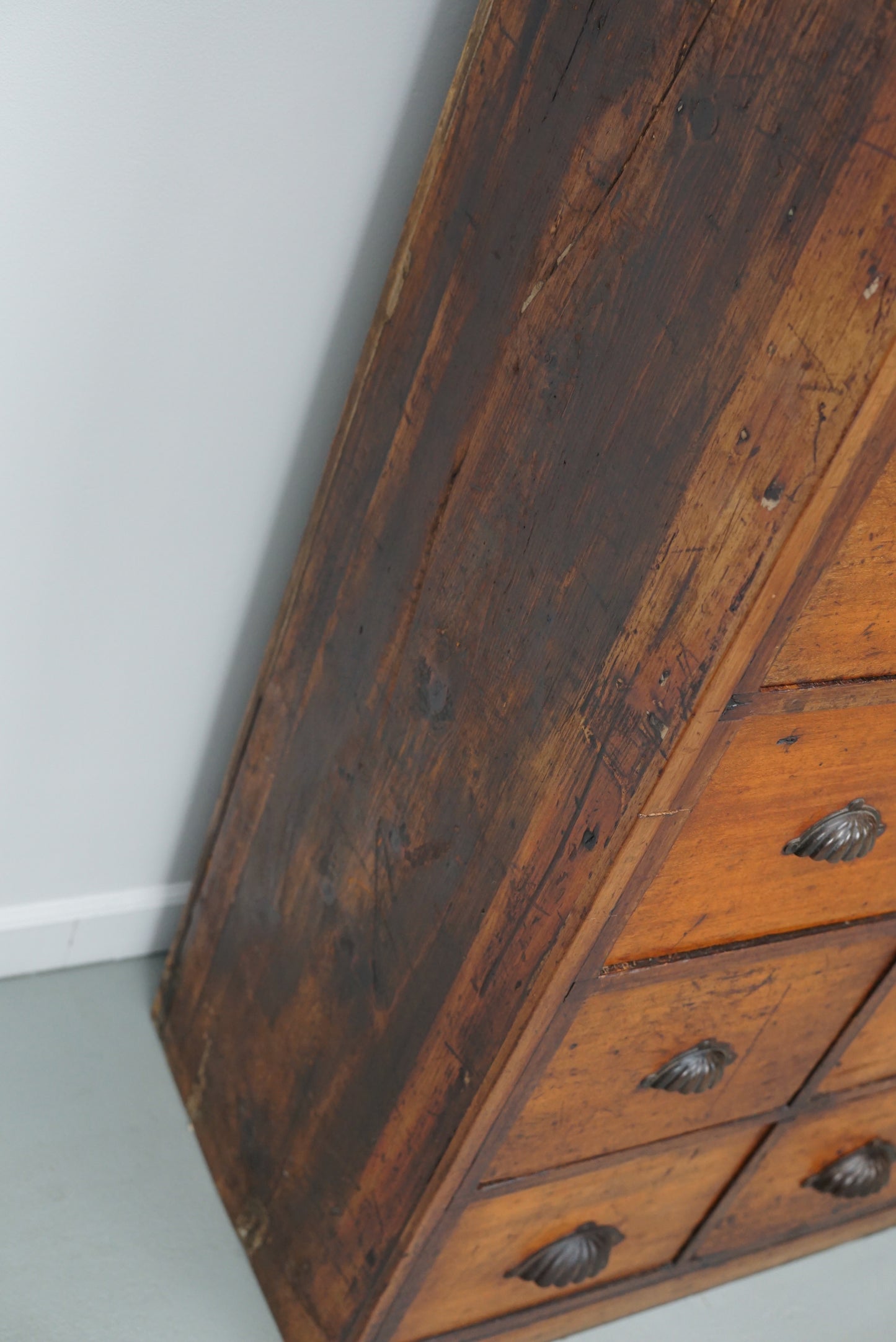 Antique Victorian Hardwood & Pine Apothecary Cabinet