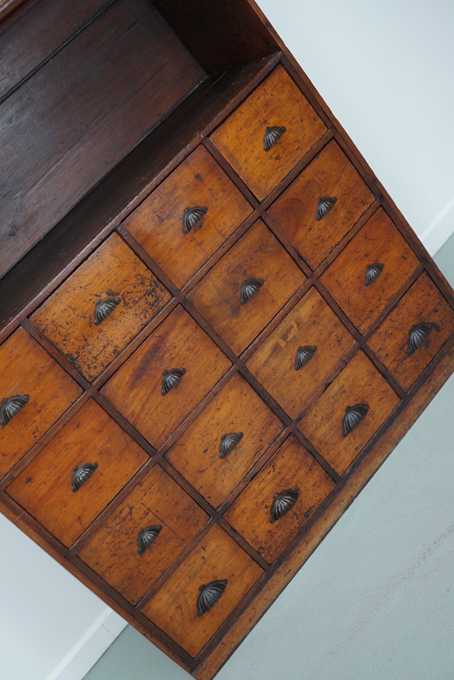 Antique Victorian Hardwood & Pine Apothecary Cabinet