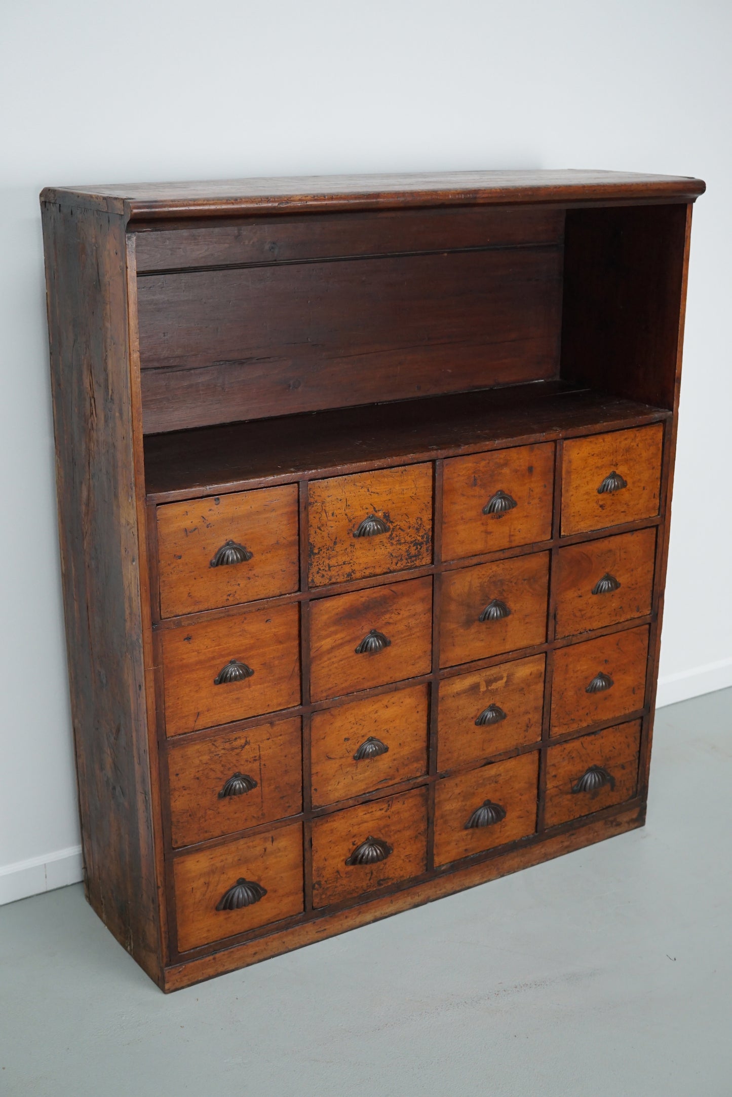 Antique Victorian Hardwood & Pine Apothecary Cabinet
