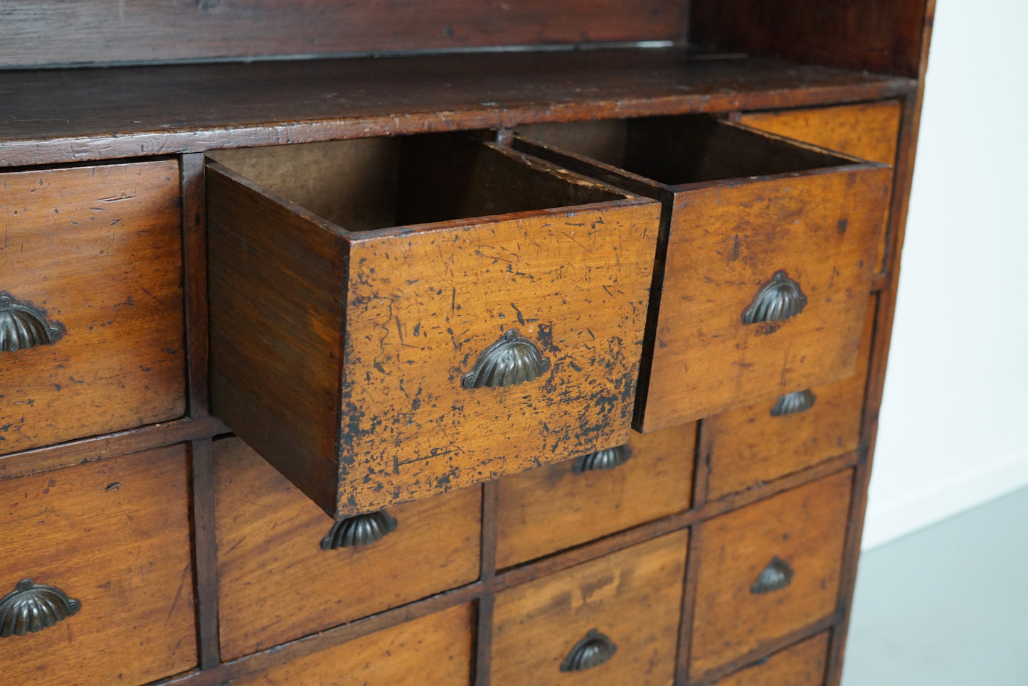 Antique Victorian Hardwood & Pine Apothecary Cabinet