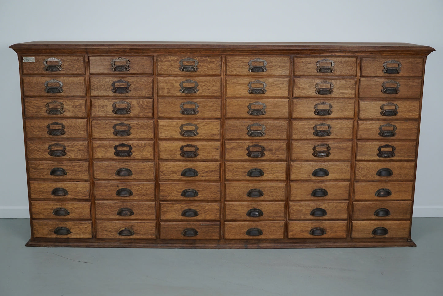 Antique French Oak Filing / Apothecary Cabinet by Chouanard, Ca 1910